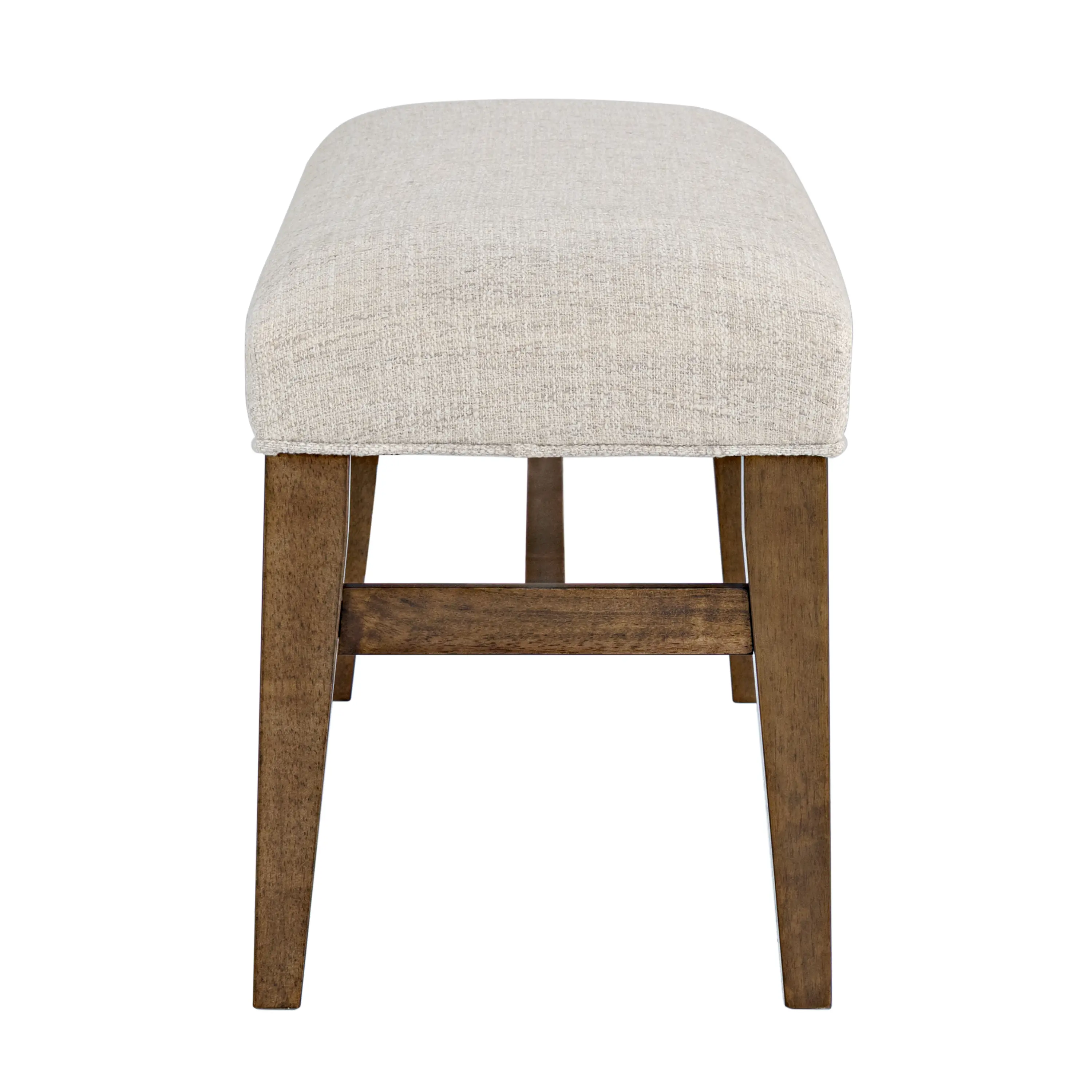 Wilton Medium Brown and Cream Upholstered Dining Bench-3
