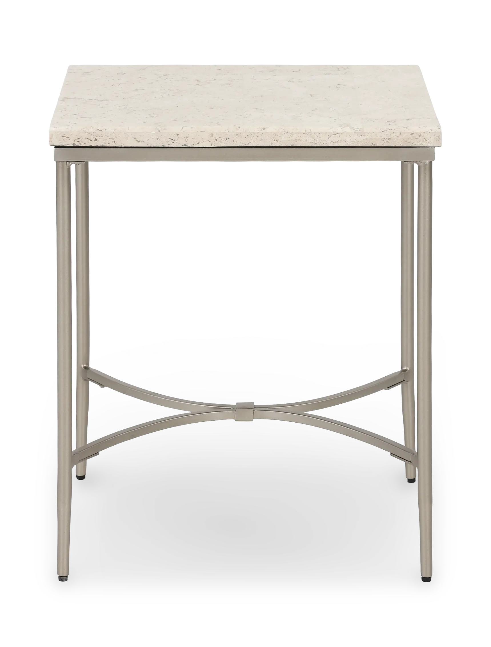 Zambezi Marble and Metal End Table-1