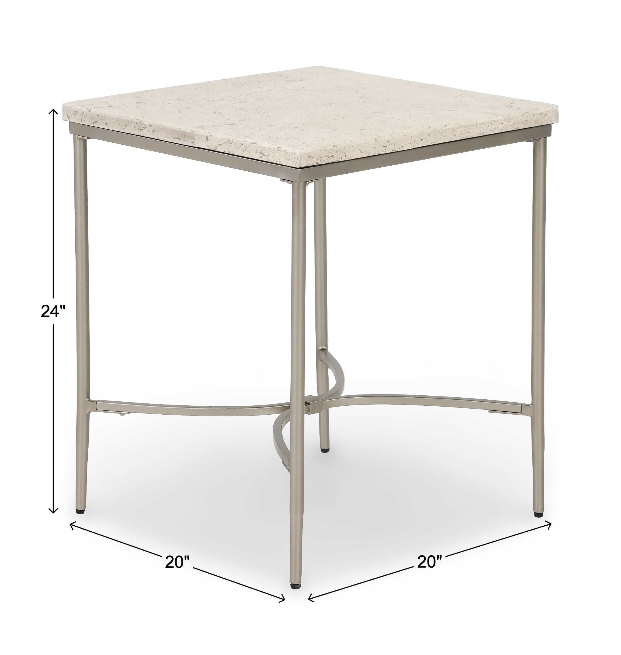 Zambezi Marble and Metal End Table-3