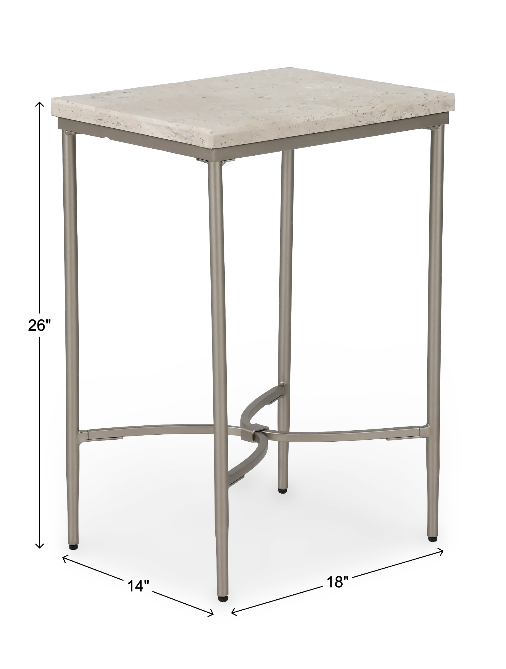 Zambezi Marble and Metal Side Table-3