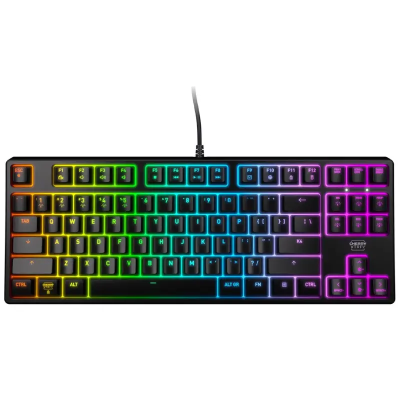 CHERRY XTRFY K4V2 RGB TKL Wired Mechanical Gaming Keyboard - Black