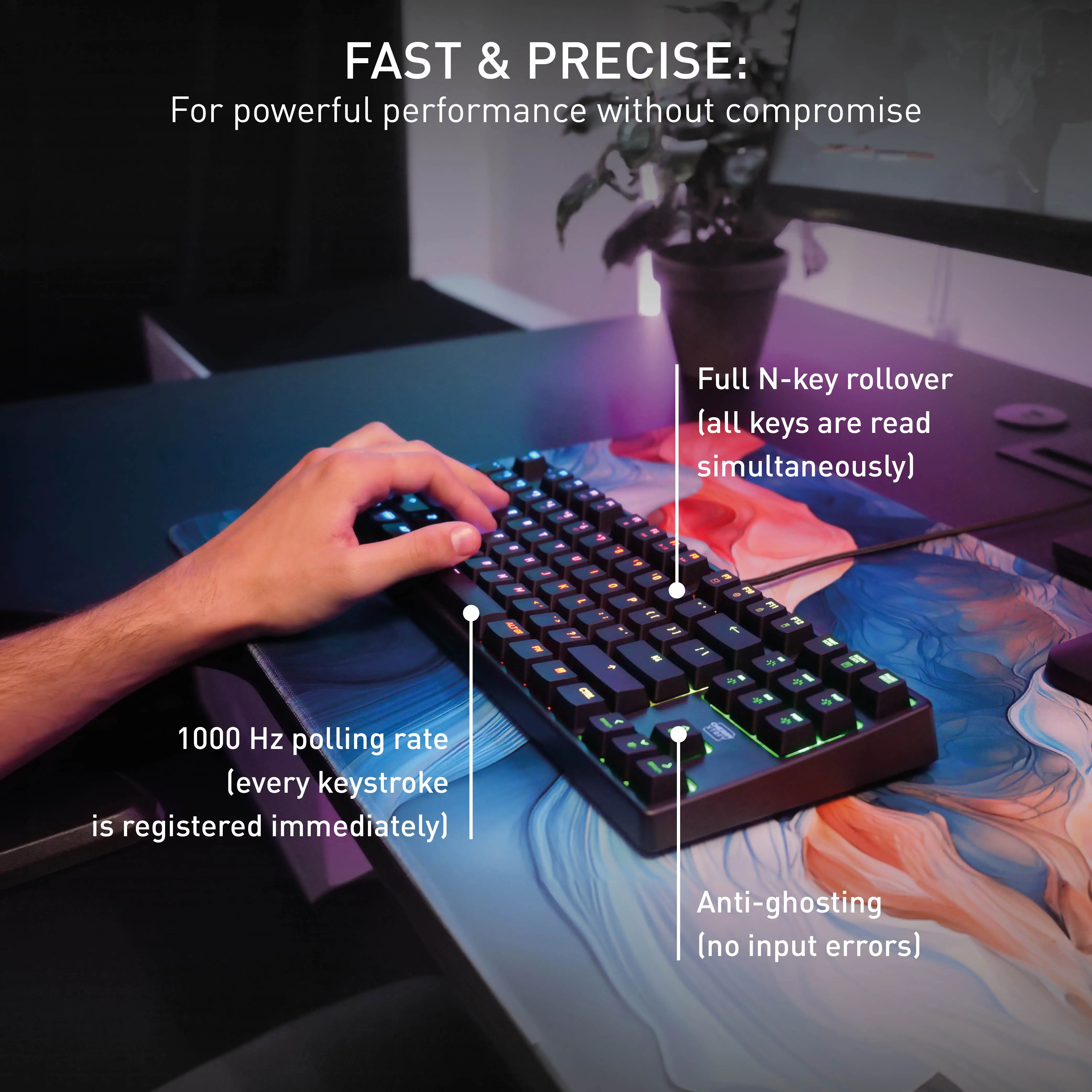 CX-K4V2-RGB-TKL-R-US CHERRY XTRFY K4V2 RGB TKL Wired Mechanical Gaming Keyboard - Black-8