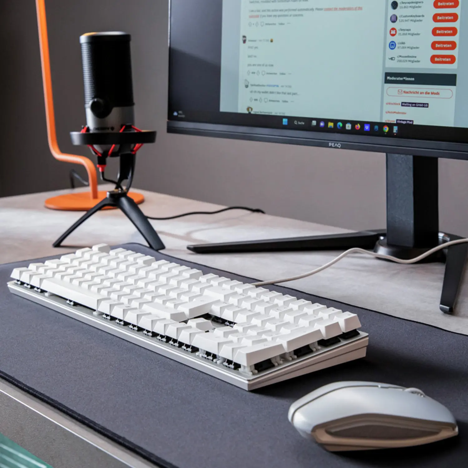 G80-3950LHBUS-1 CHERRY KC 200 MX Clear-Cut Design Mechanical Keyboard - White-2