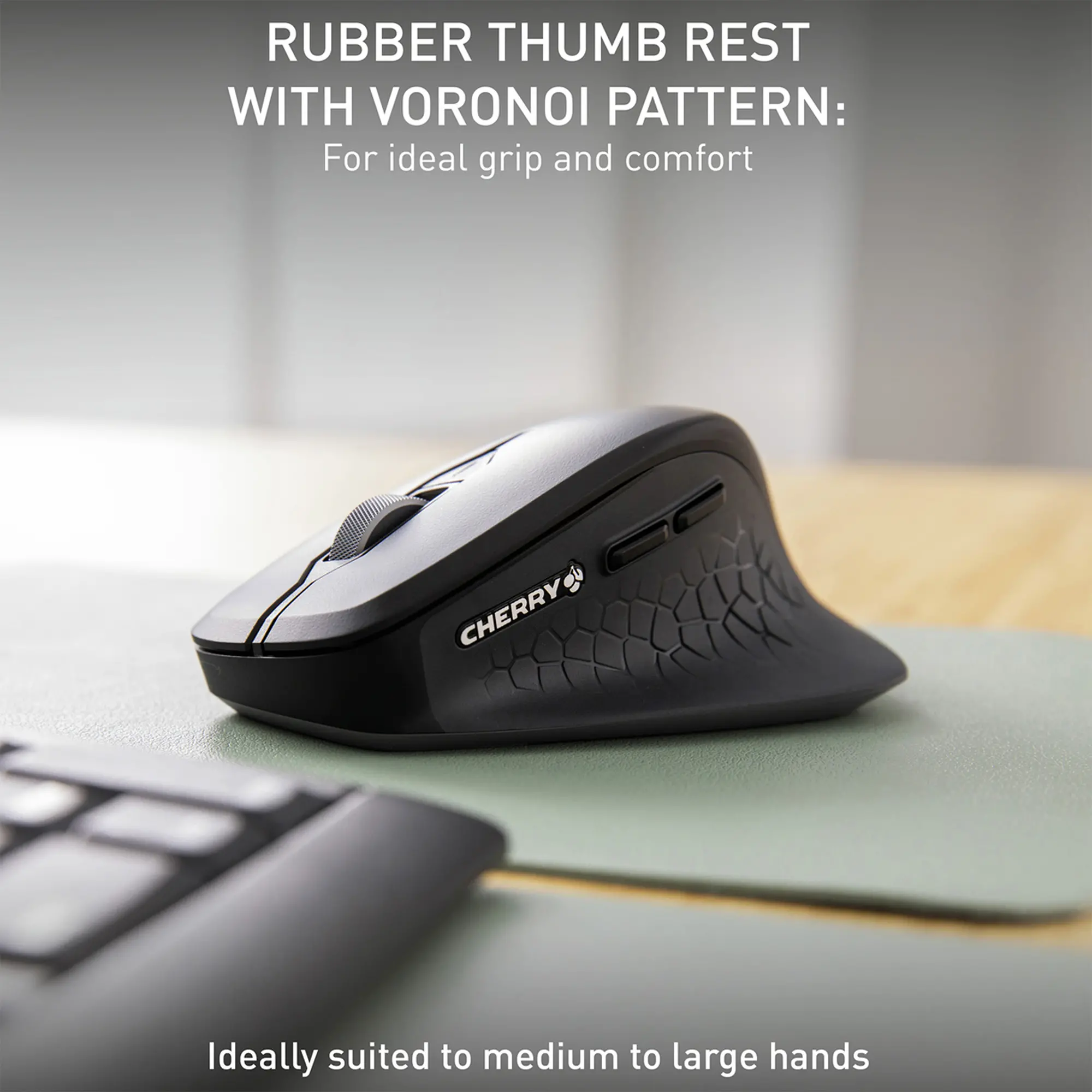 JW-8550-2 CHERRY Stream Mouse Comfort Wireless - Black-7