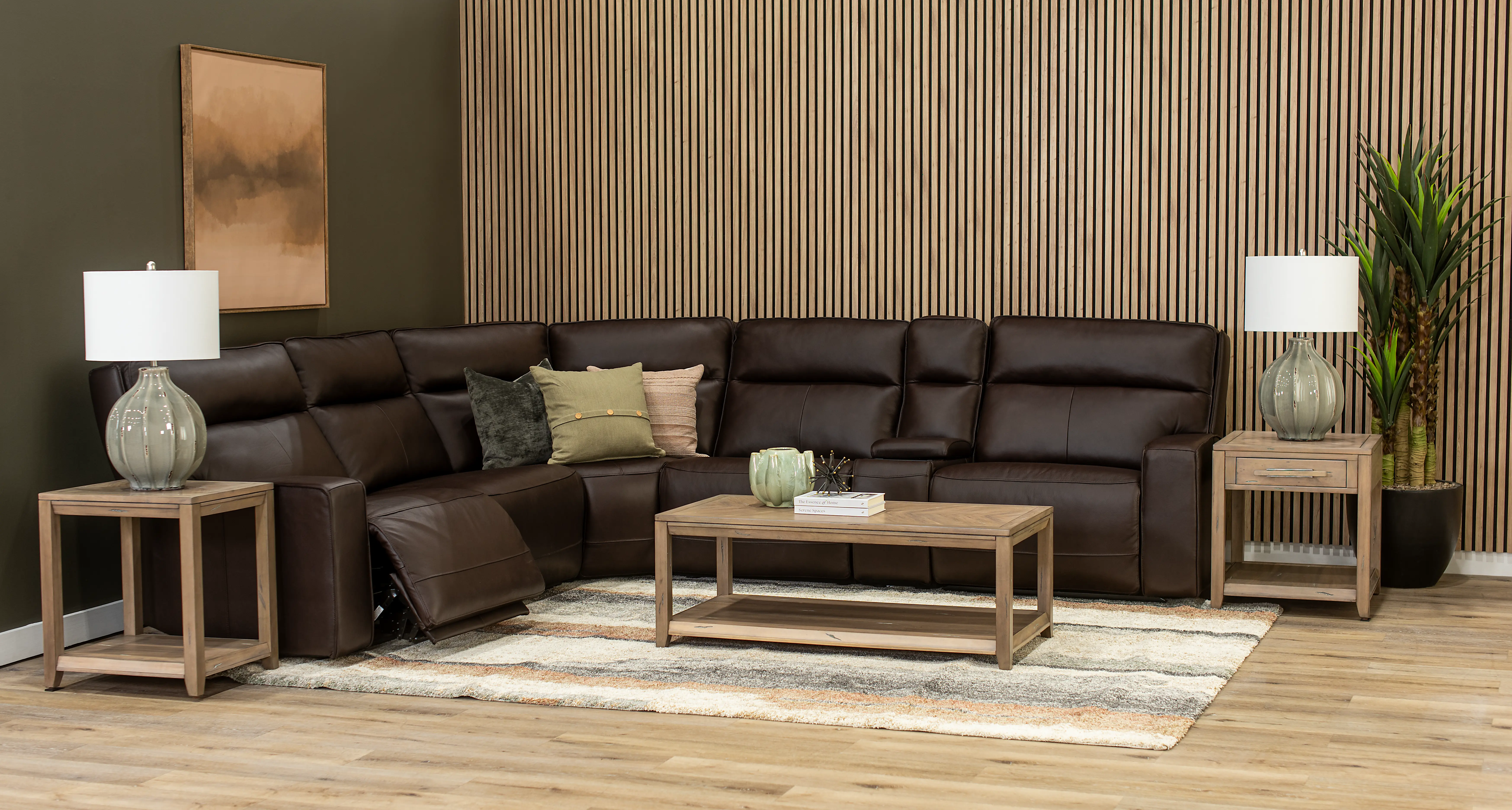 Naples Cafe Brown 6 Piece Power Reclining Sectional-2