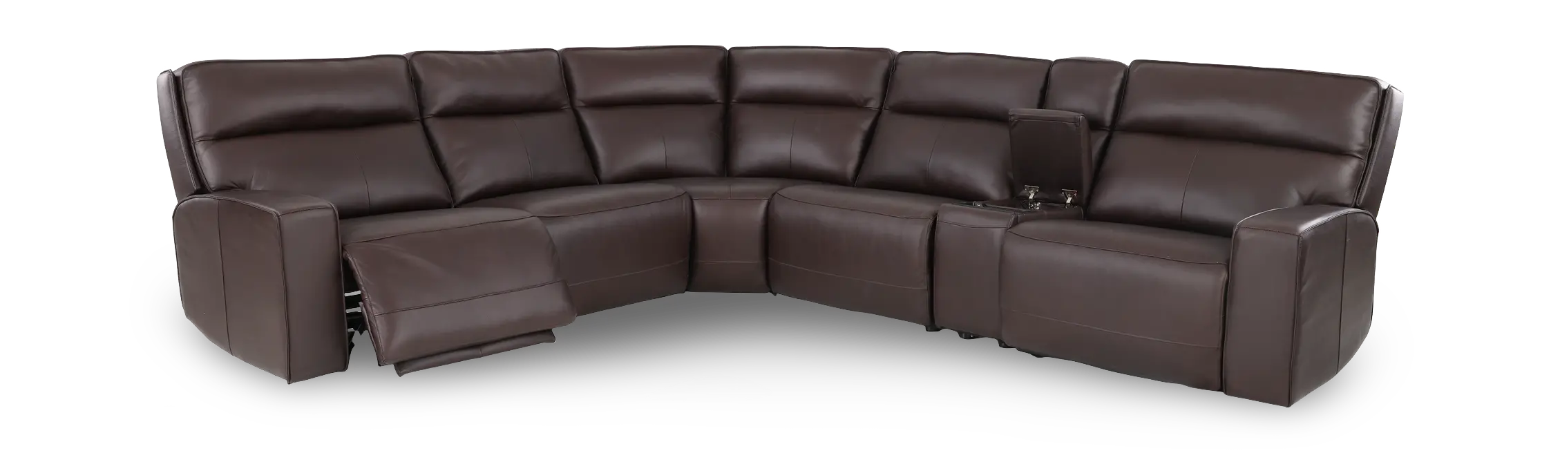 Naples Cafe Brown 6 Piece Power Reclining Sectional-4