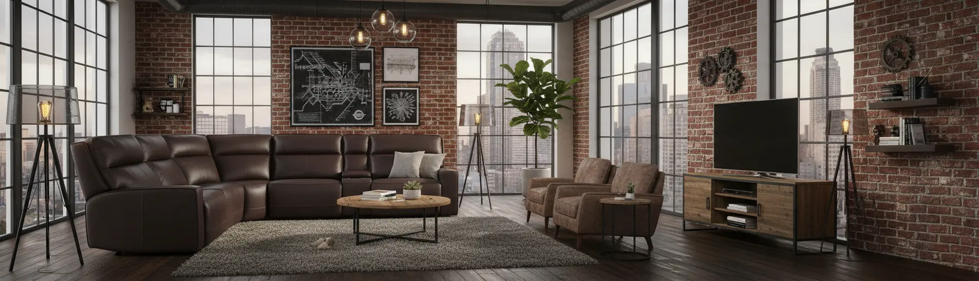 Naples Cafe Brown 6 Piece Power Reclining Sectional-8