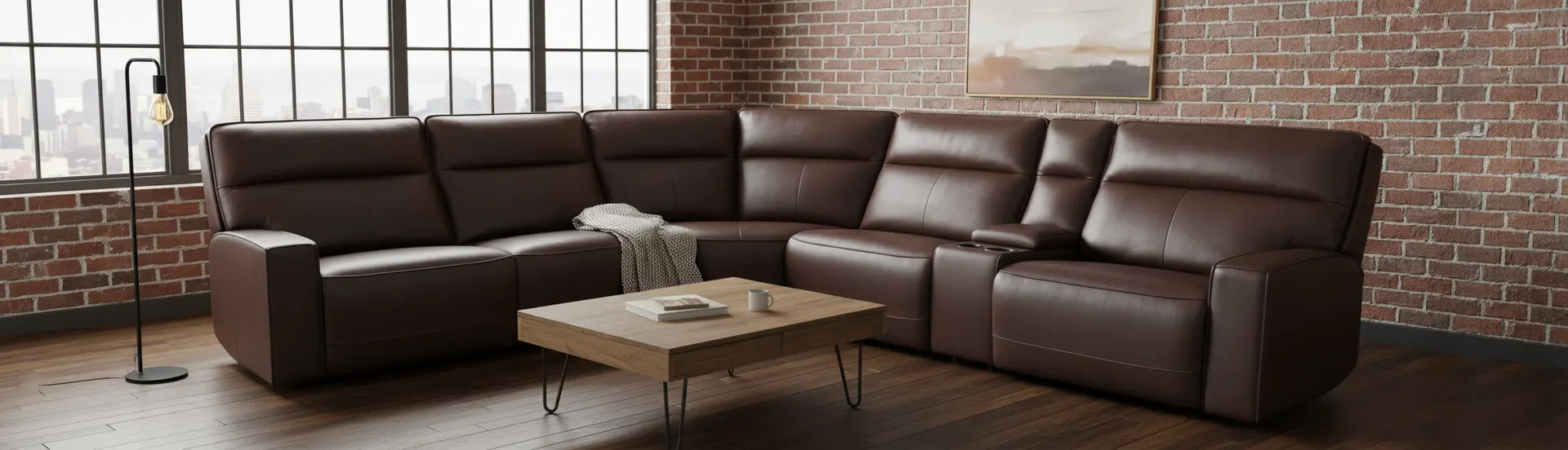 Naples Cafe Brown 6 Piece Power Reclining Sectional-9