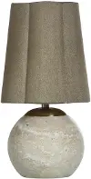 Tamara Day Stone and Brass Brown Table Lamp