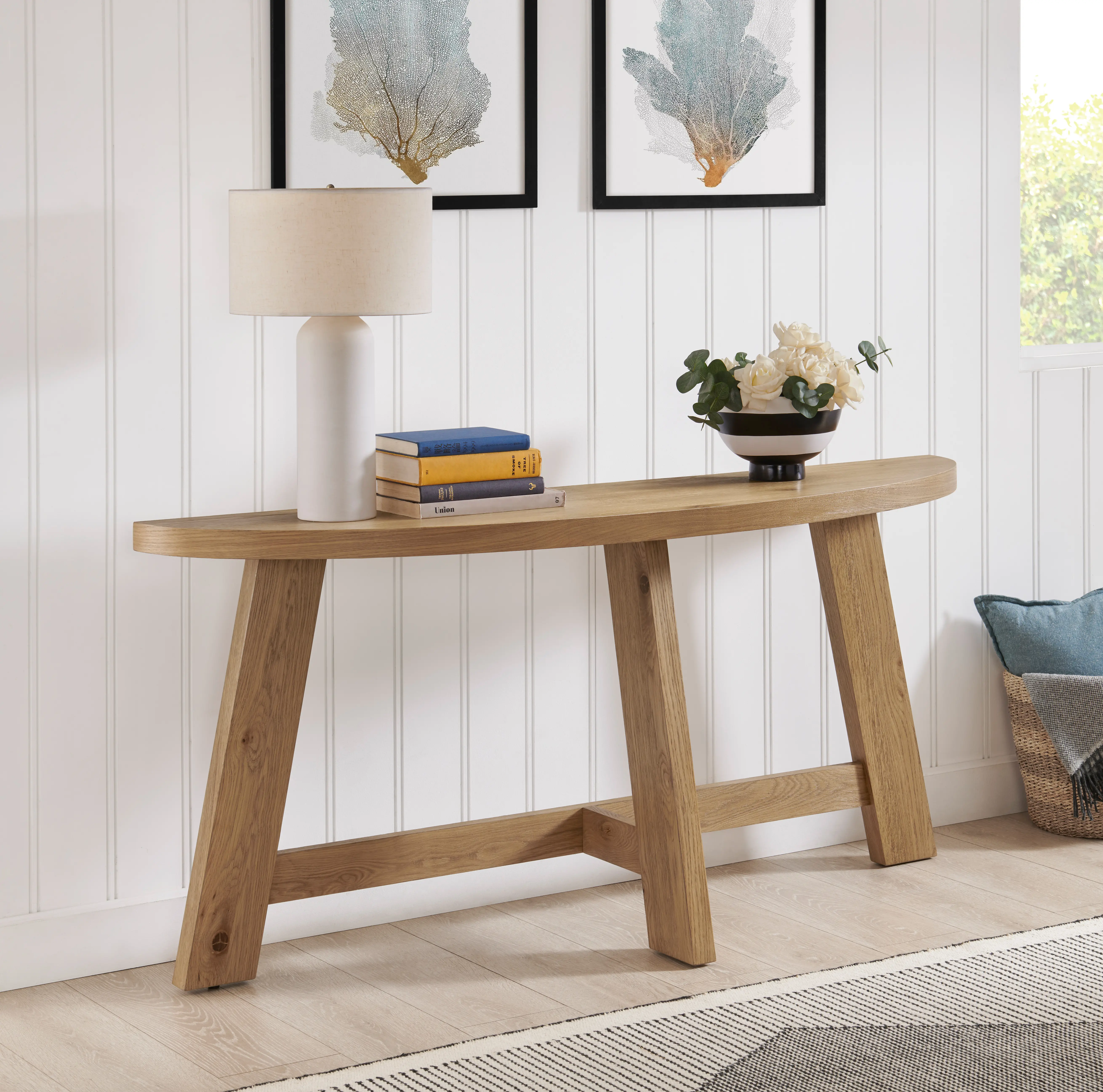 Boho Praire Oak Sofa Table-2