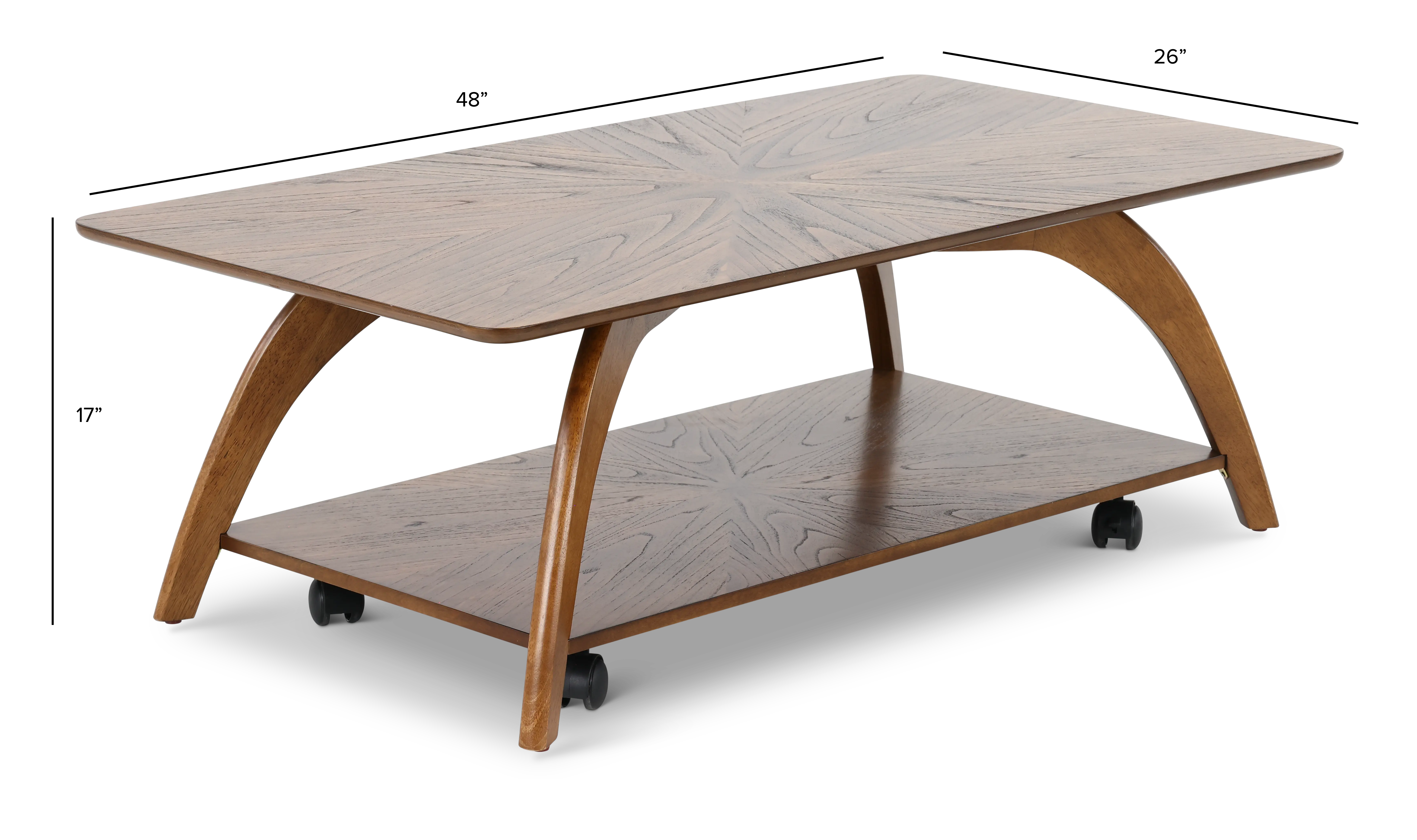 Lax Brown Rectangular Coffee Table-3