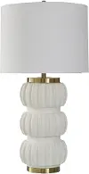 Satin Halifax and Gold Ceramic Table Lamp