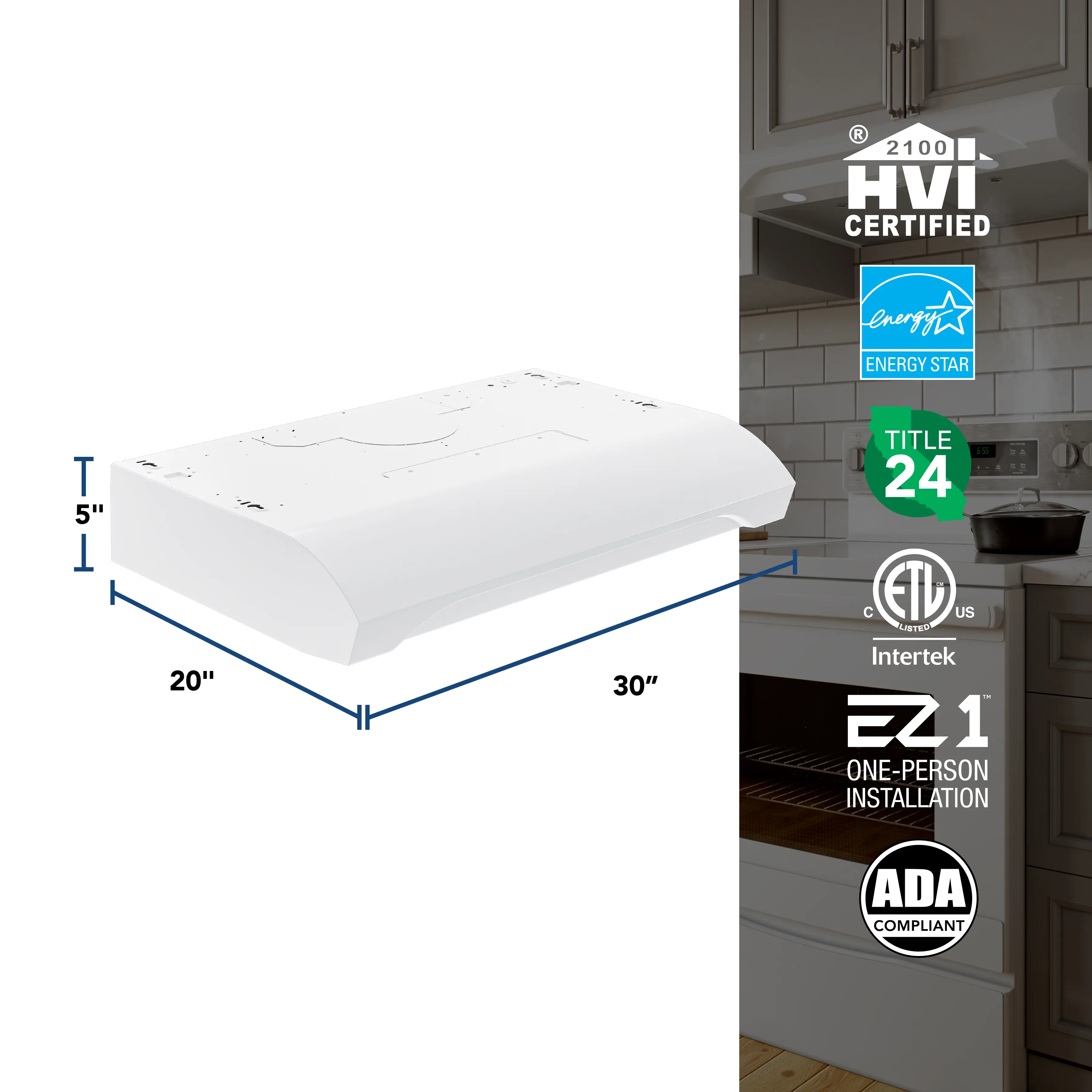 ALT1303WW Broan 30 Under Cabinet Range Hood - White-3