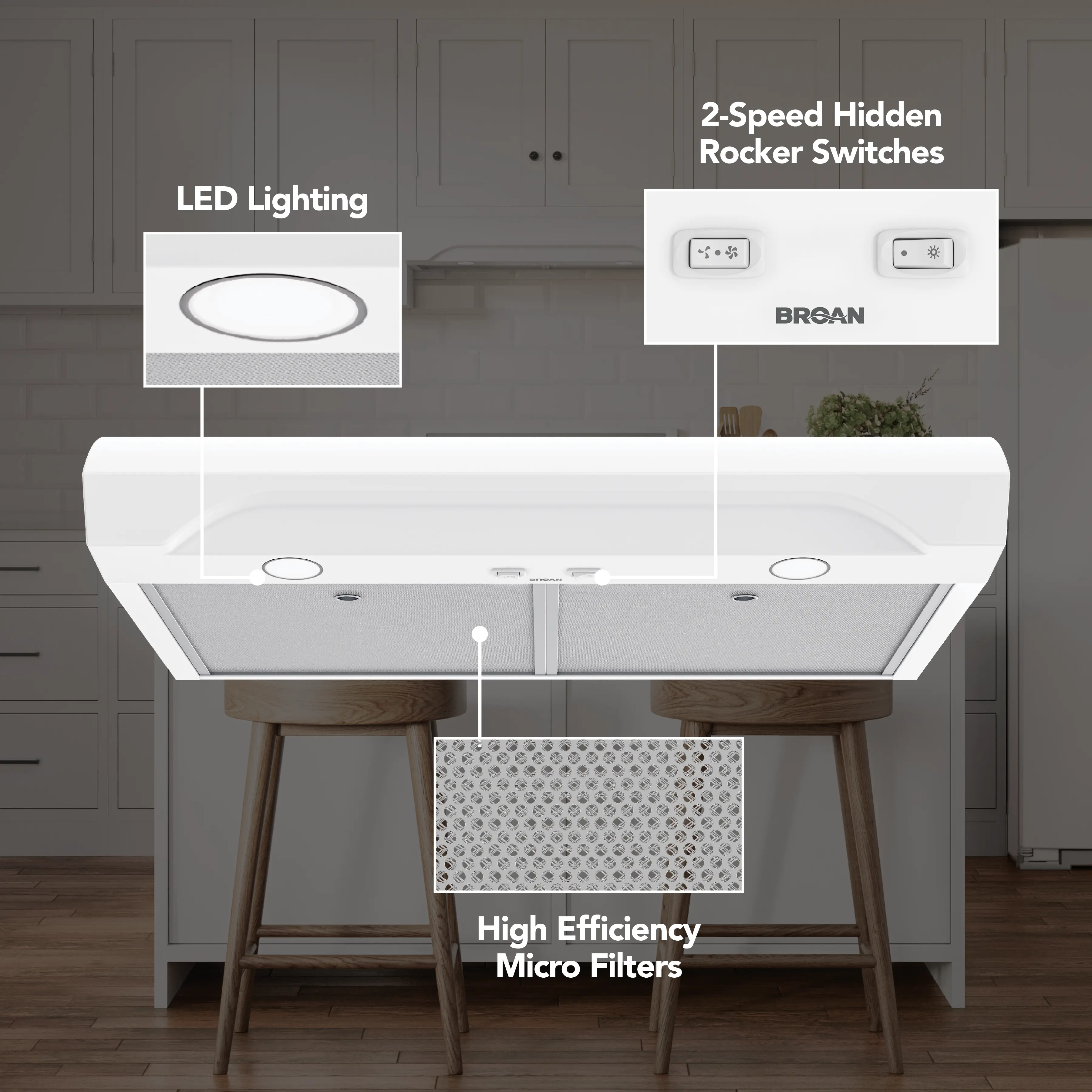 ALT1303WW Broan 30 Under Cabinet Range Hood - White-4