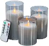 Real Flame and Smoke LED Candle, Set of 3