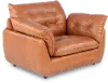 Sterling Brown Leather Chair and Half