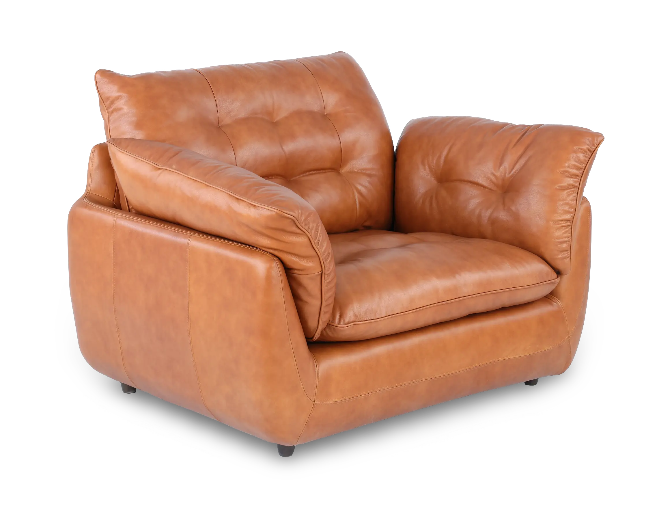 Sterling Brown Leather Chair and a Half-1
