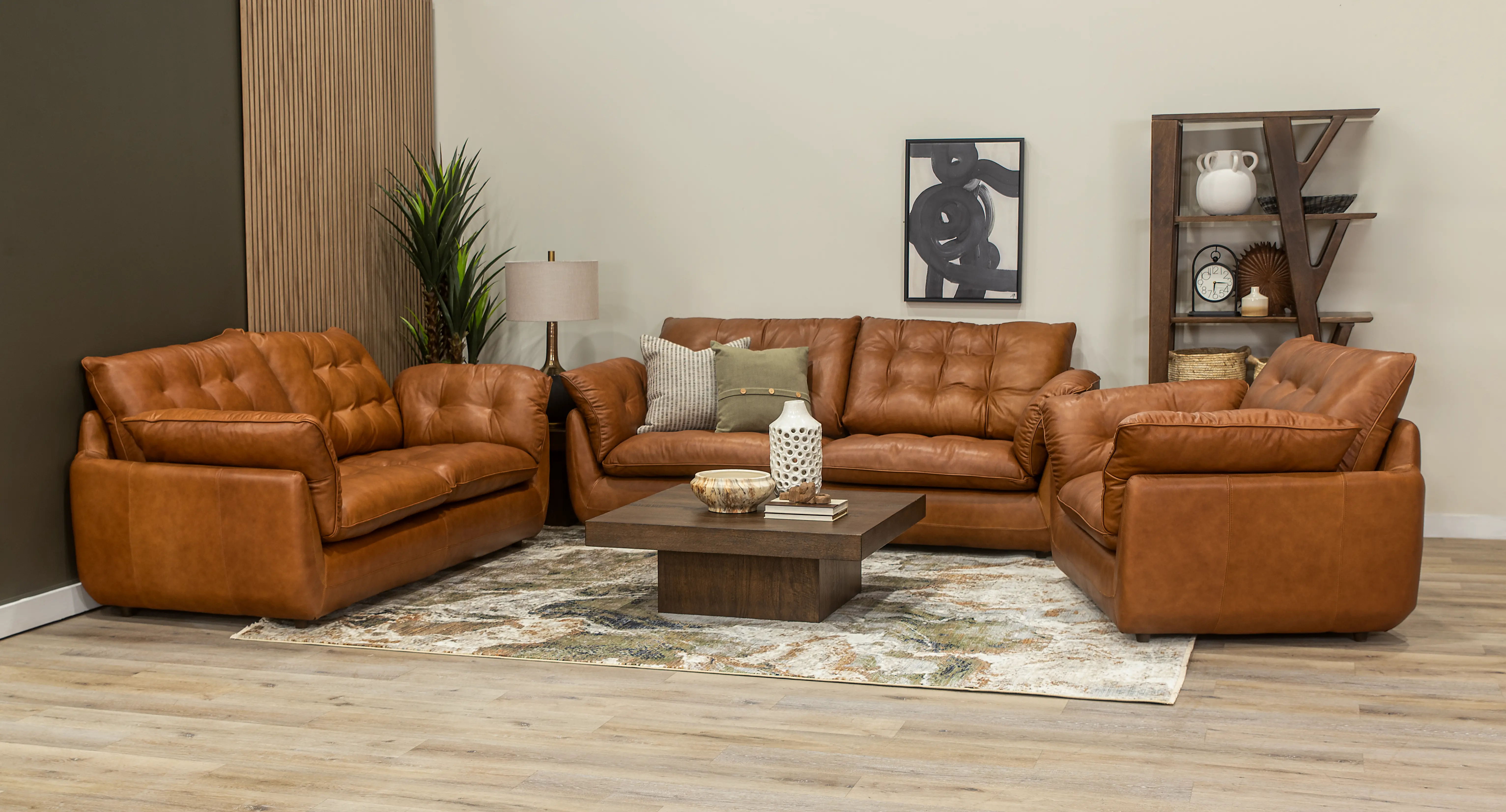 Sterling Brown Leather Chair and a Half-11