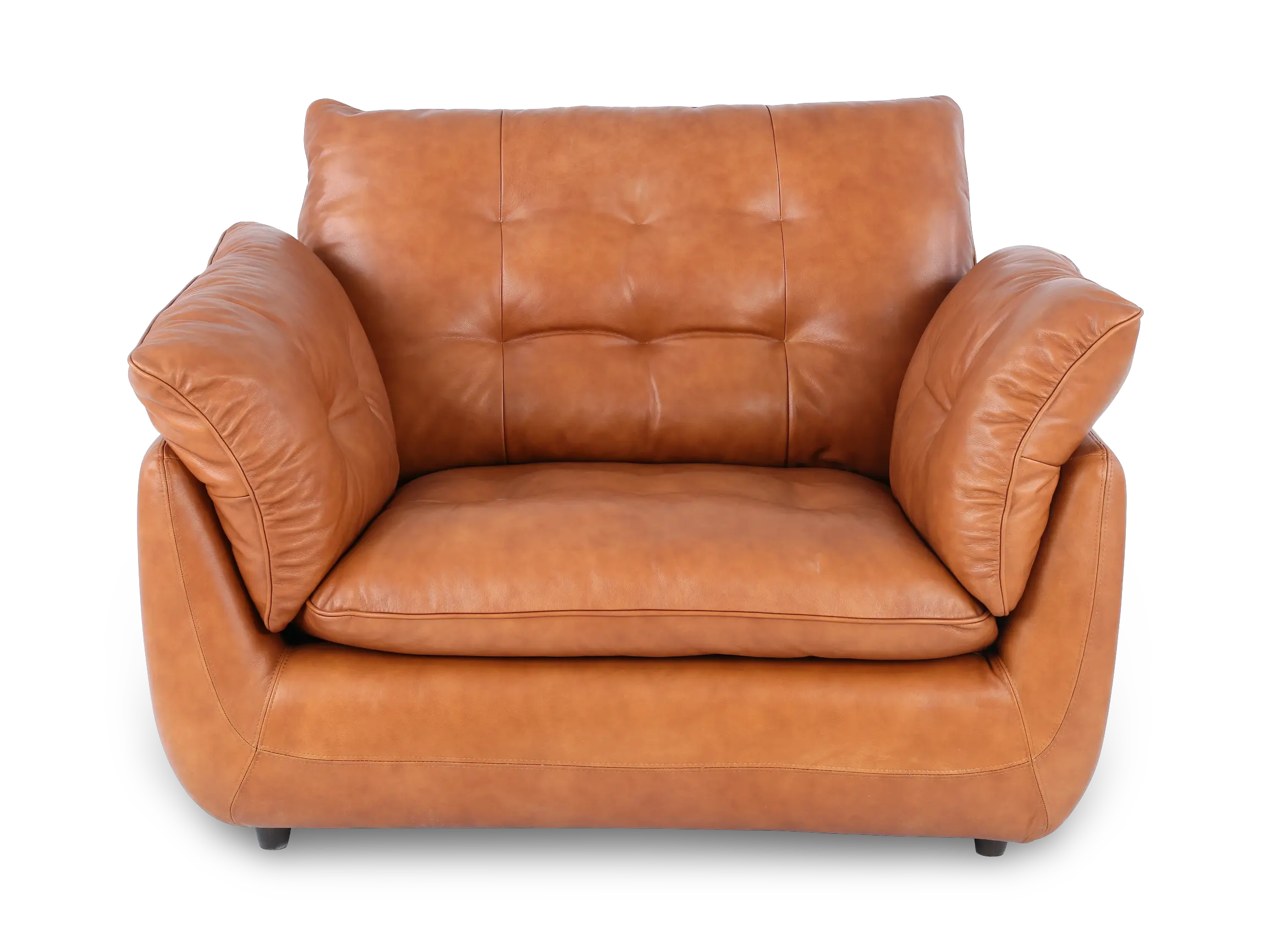 Sterling Brown Leather Chair and a Half-4