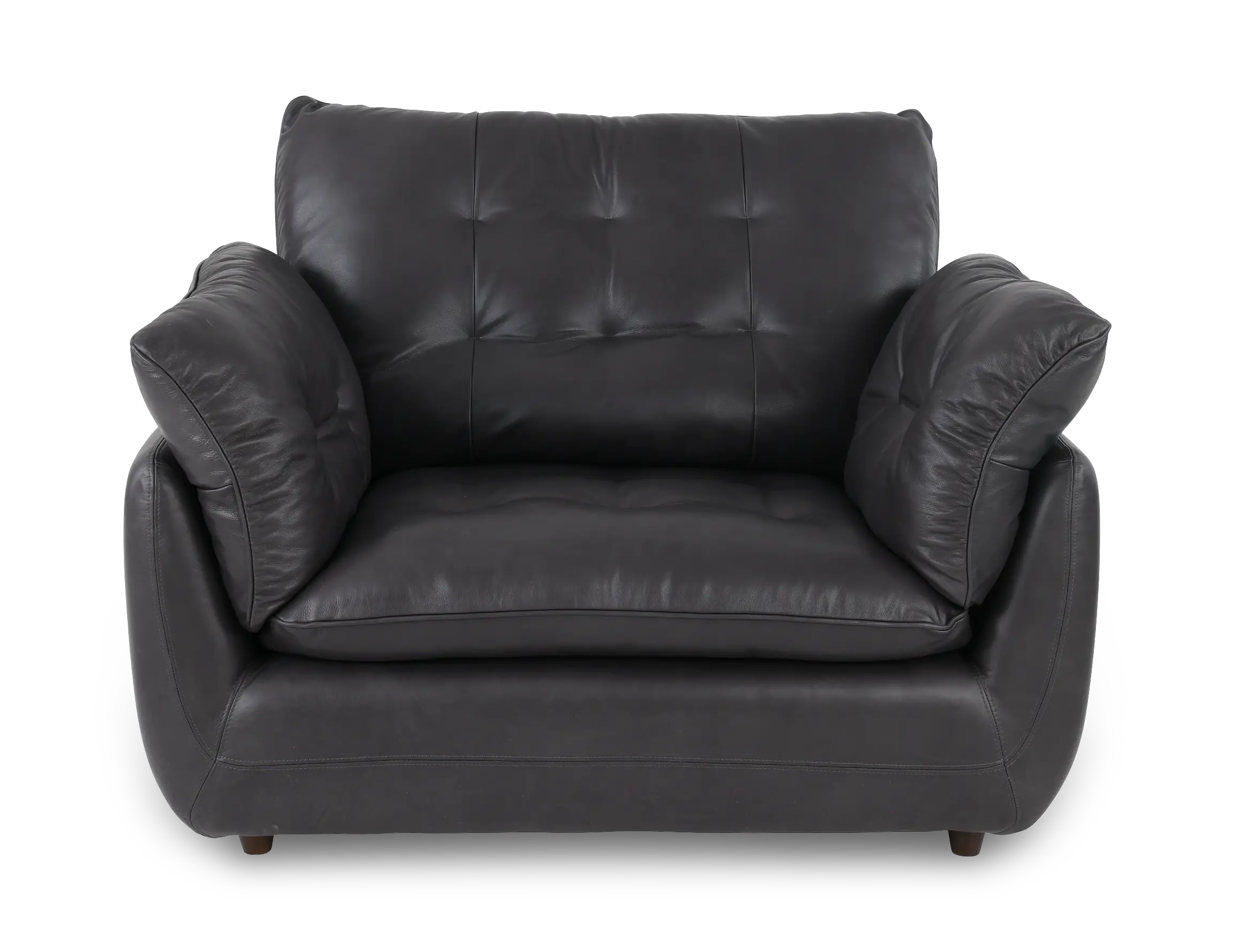 Sterling Gray Leather Chair and a Half-4