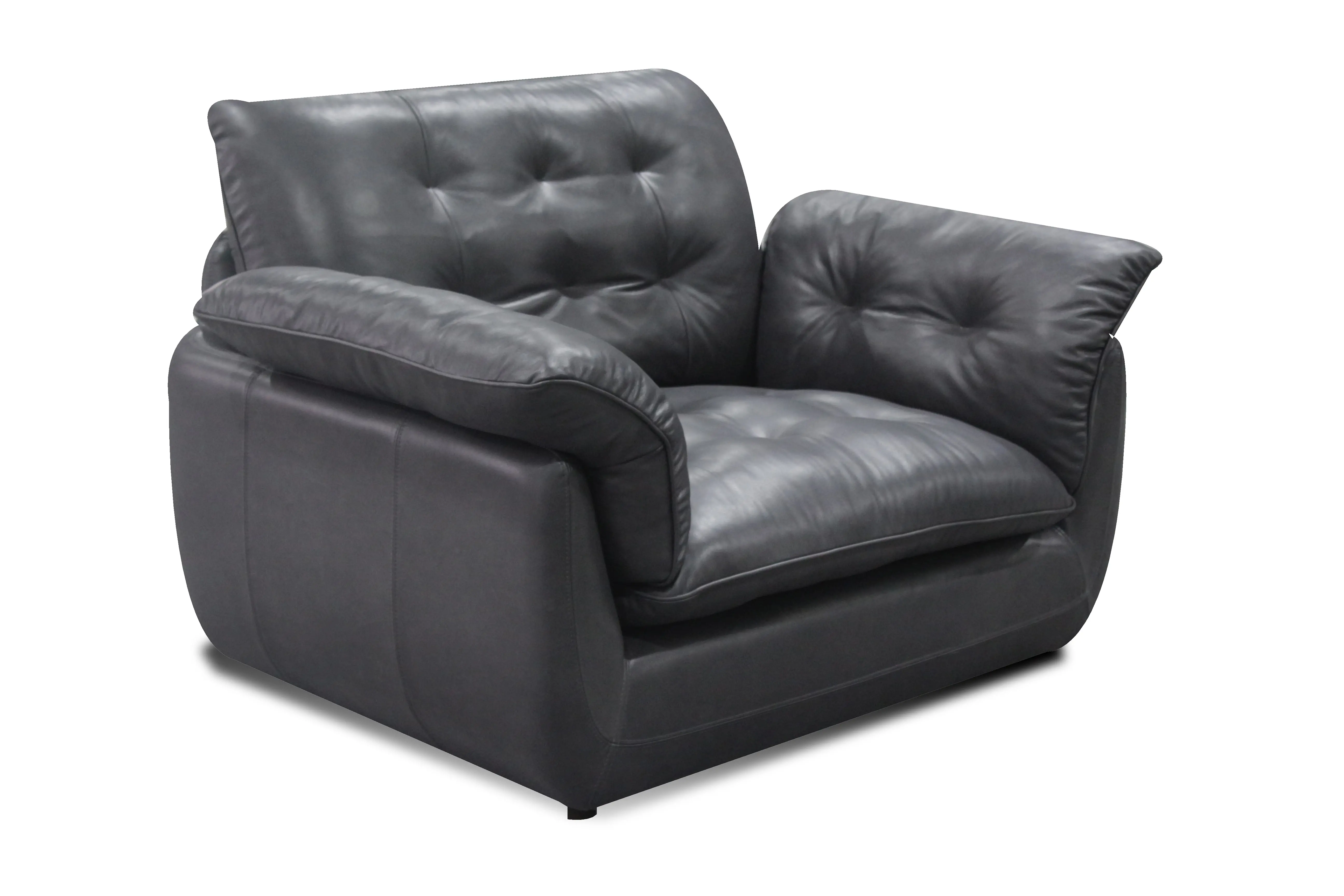 Sterling Gray Leather Chair and a Half-5