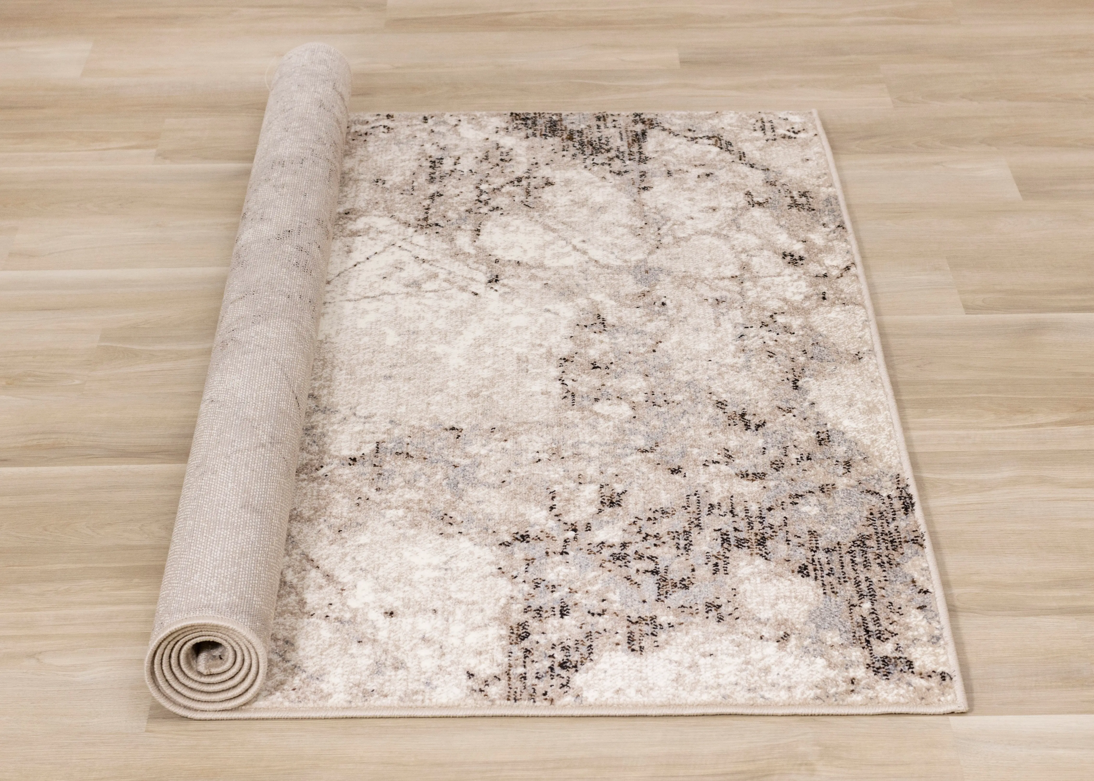 Century 8 x 11 Marbled Beige Area Rug-3