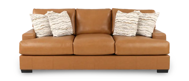 Dodge Brown Leather Sofa