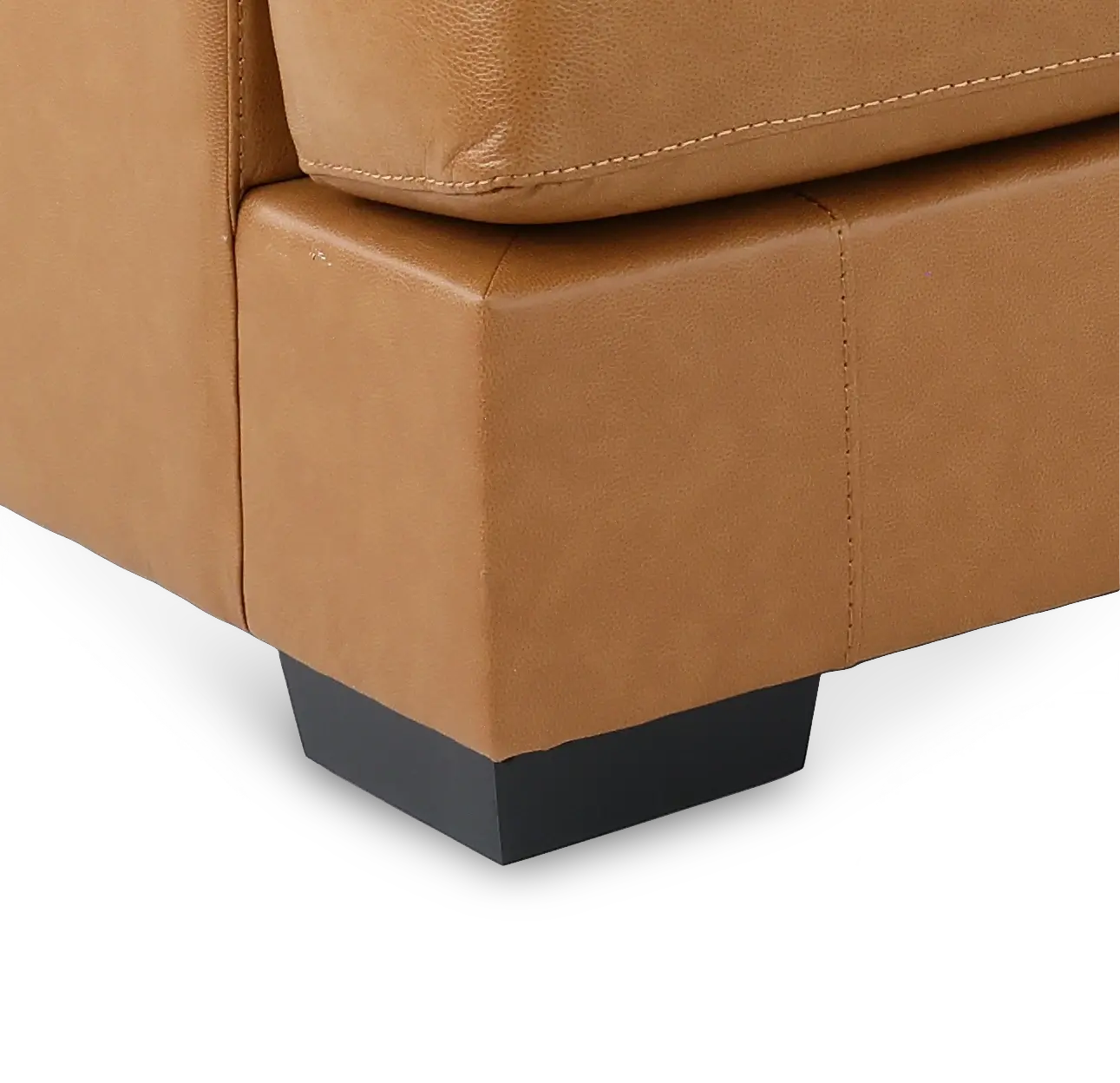 DOFLOV/BROWN Dodge Brown Leather Loveseat-6