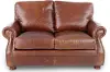Polo Brown Leather Loveseat