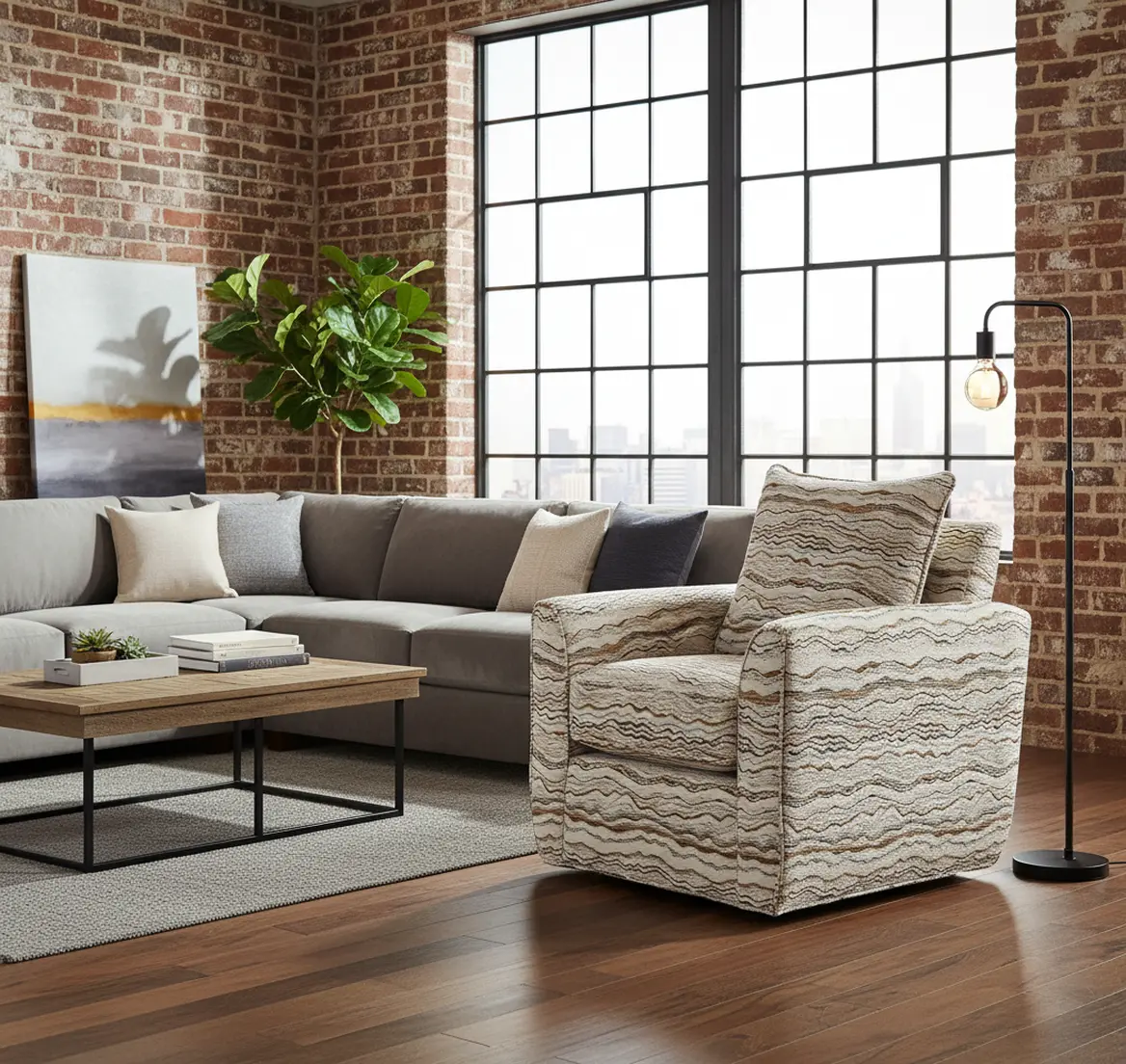 SRFCHA/DESERT Dodge Cream and Gray Accent Chair-11