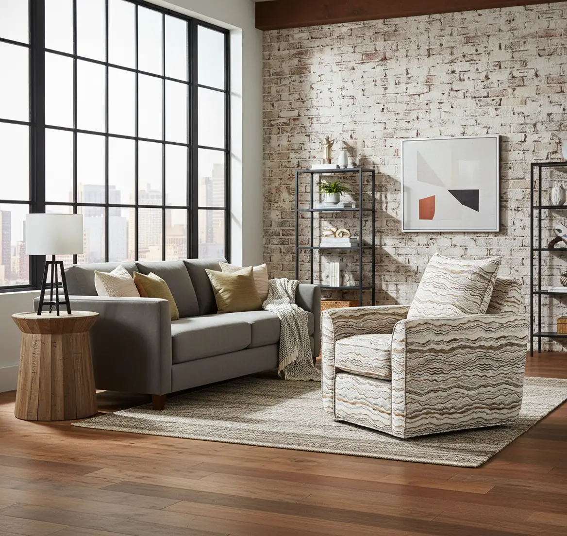 SRFCHA/DESERT Dodge Cream and Gray Accent Chair-12