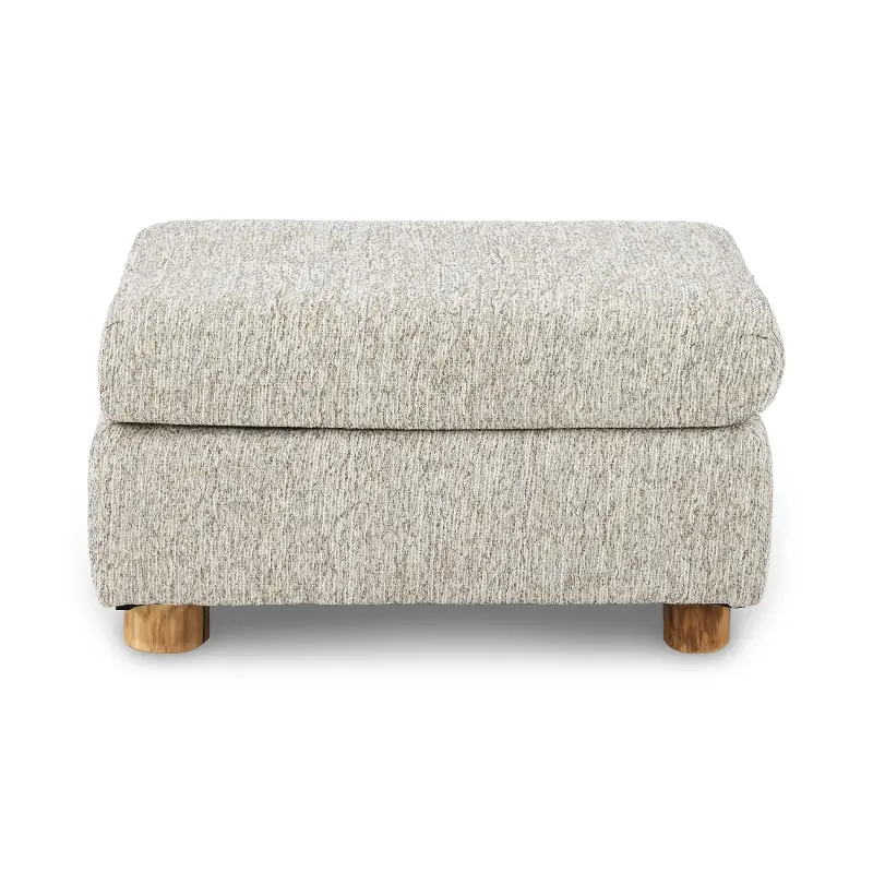 Aspen Granite Gray Ottoman