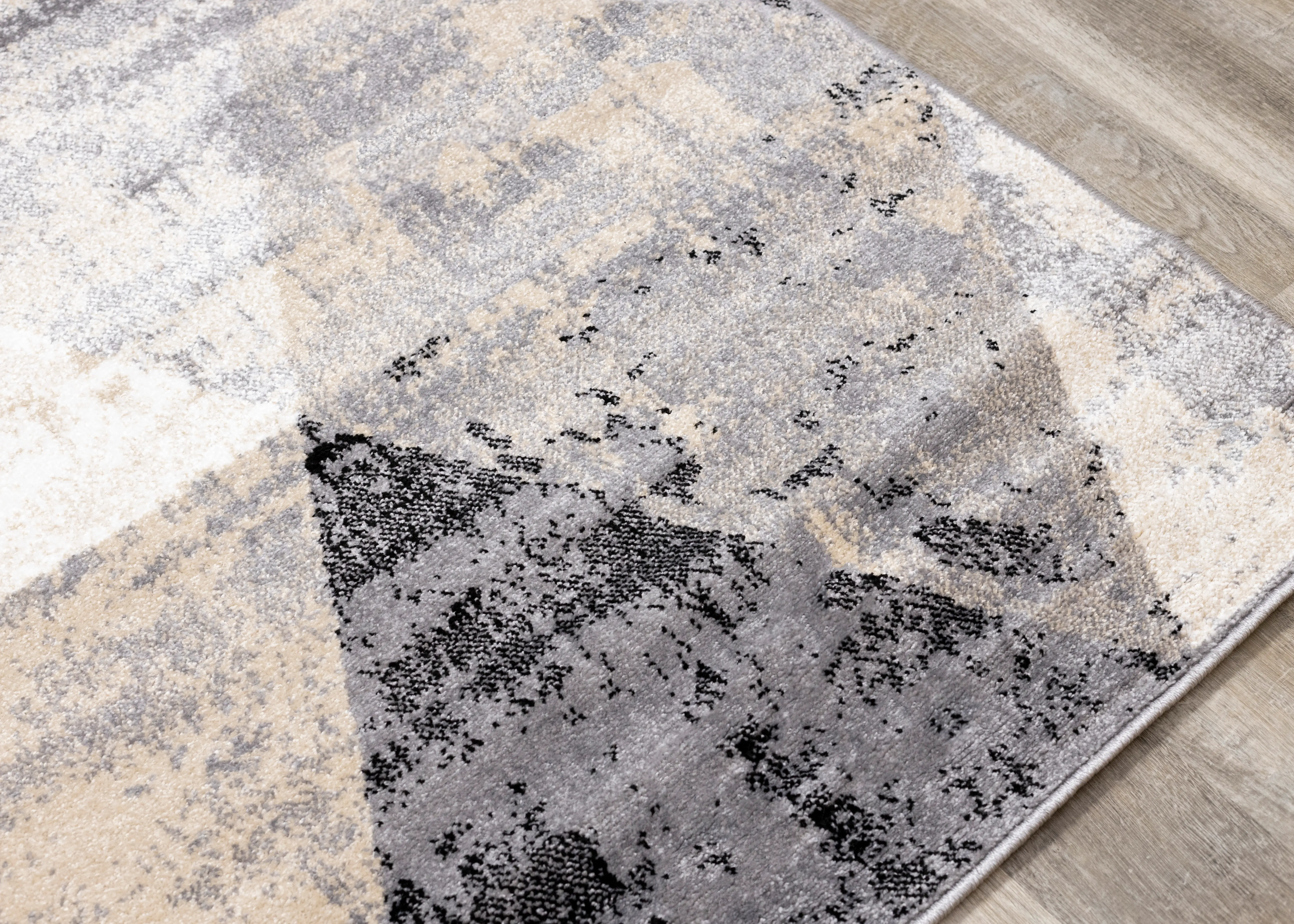 Century 5 x 8 Cream and Gray Geometric Area Rug-4