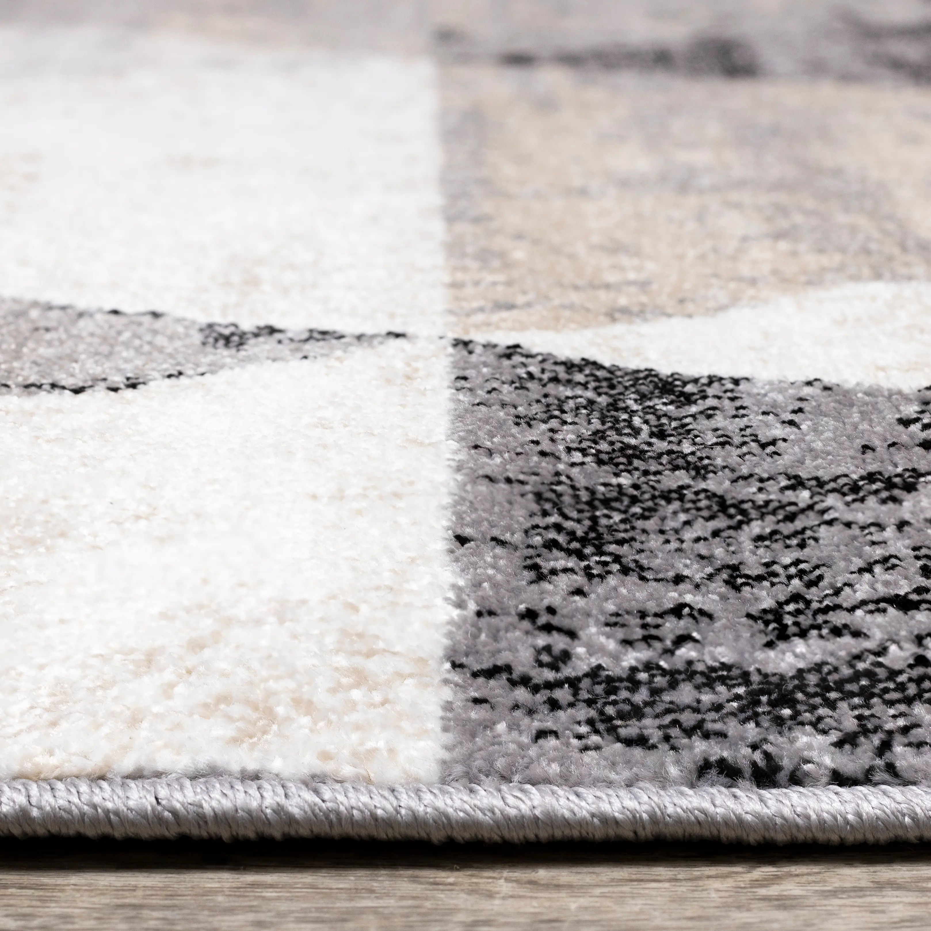Century 5 x 8 Cream and Gray Geometric Area Rug-6