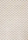 Century 5 x 8 Beige and Cream Wavy Checker Area Rug