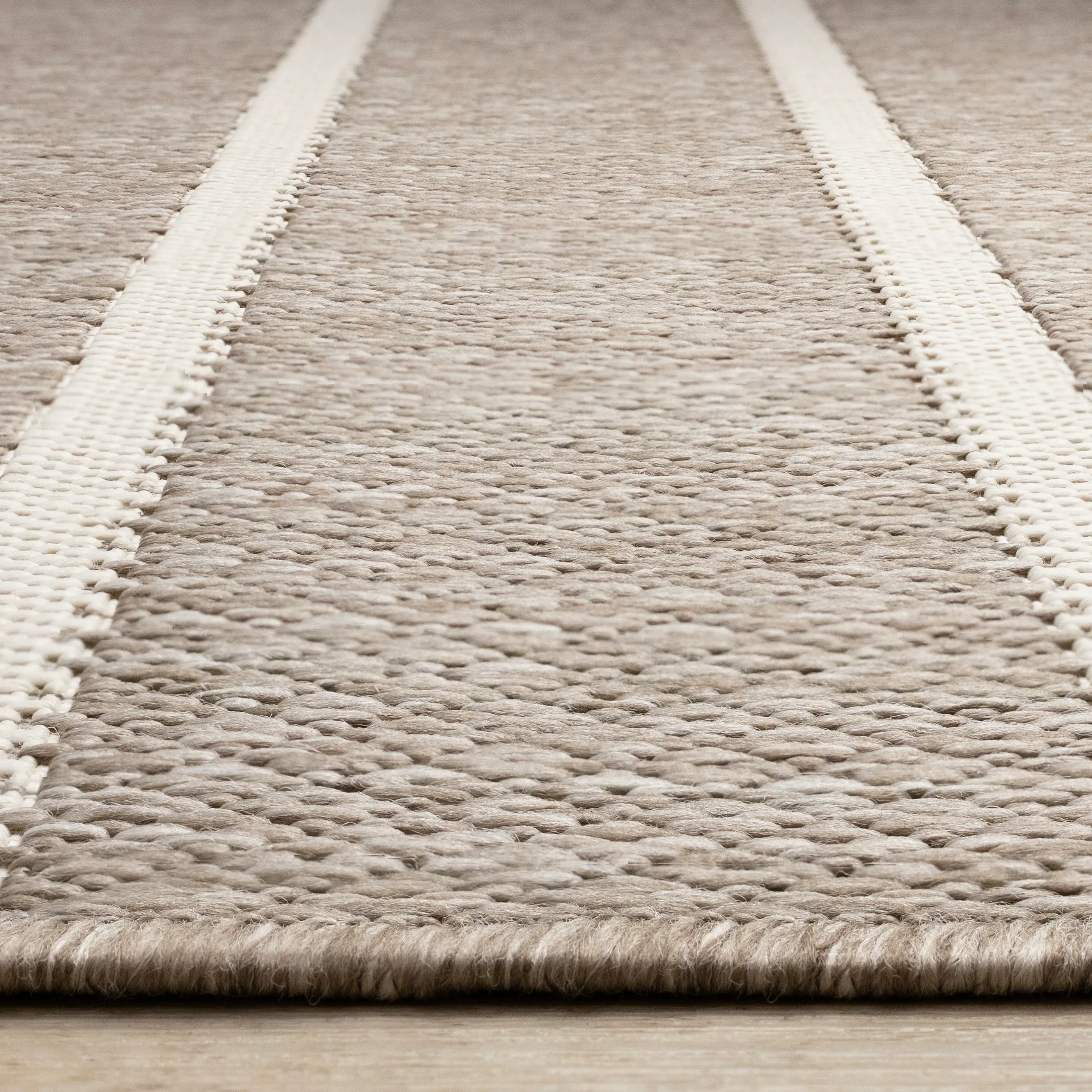 Jasper 8 x 11 Taupe and Cream Striped Outdoor Rug-6