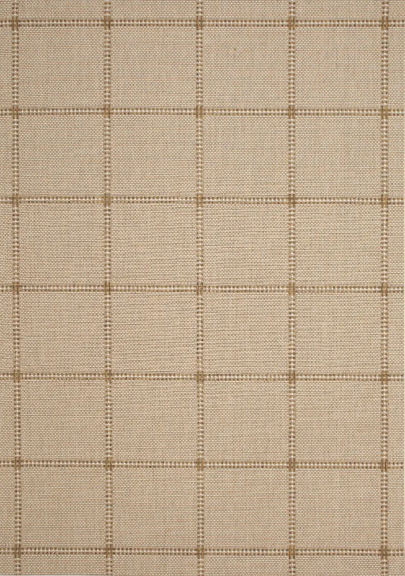 Jasper 5 x 8 Brown and Beige Grid Outdoor Rug