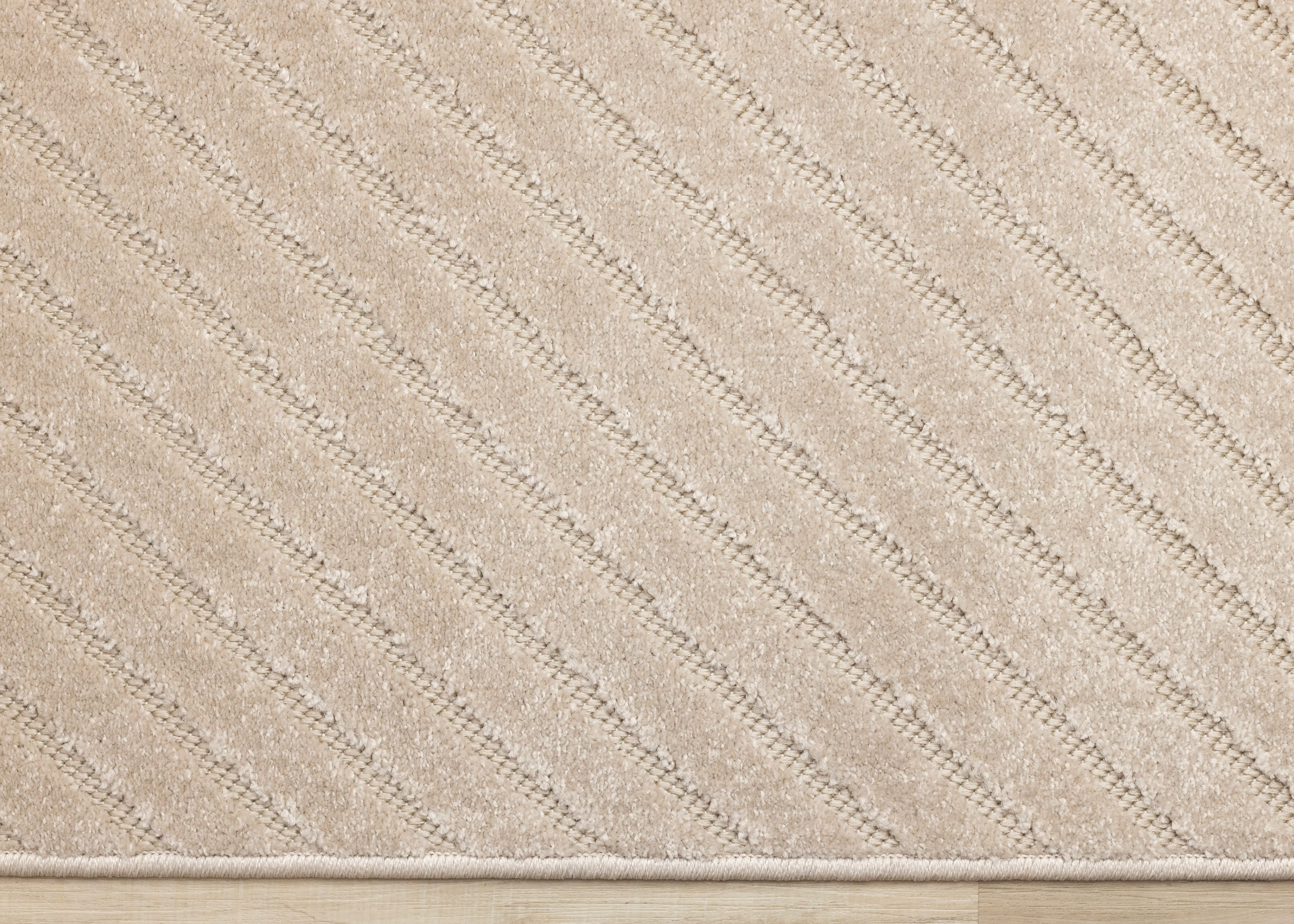 Oskar 7 x 10 Beige Striped Angles Area Rug-5