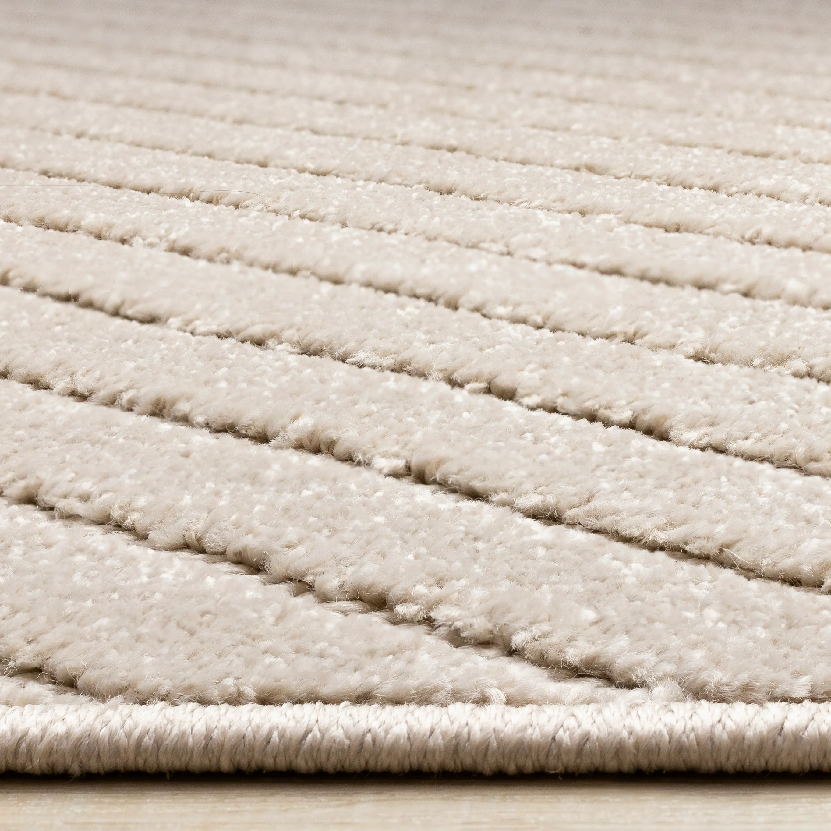 Oskar 7 x 10 Beige Striped Angles Area Rug-6