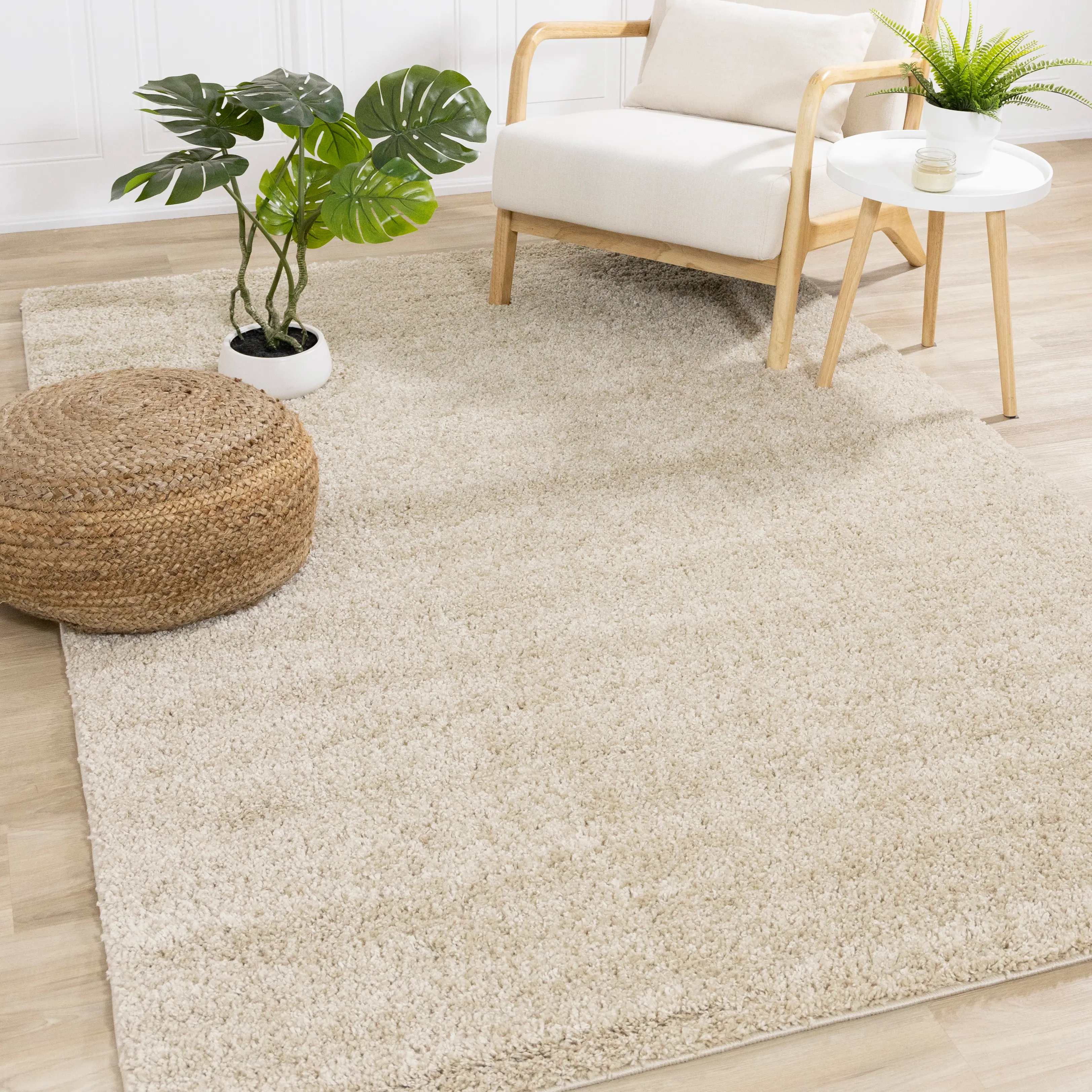 Pascal Beige 7 x 10 Shag Area Rug-2