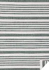 Bristol Green and Cream Striped 8 x 11 Outdoor Rug