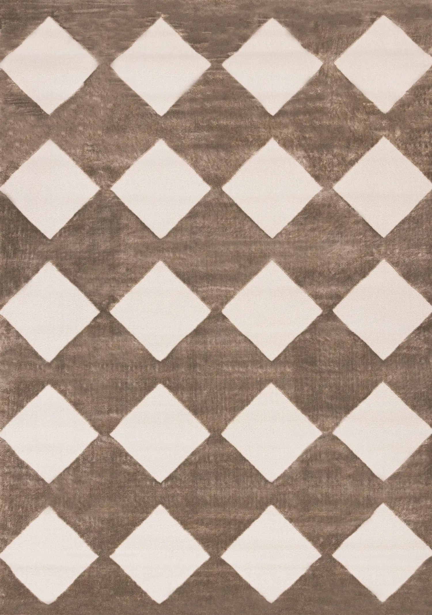 Leo Brown and Cream Diamond 5 x 8 Area Rug-1