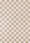 Leo Beige and Cream Checkered 5 x 8 Area Rug