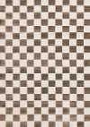 Leo Brown and Cream Checkered 5 x 8 Area Rug