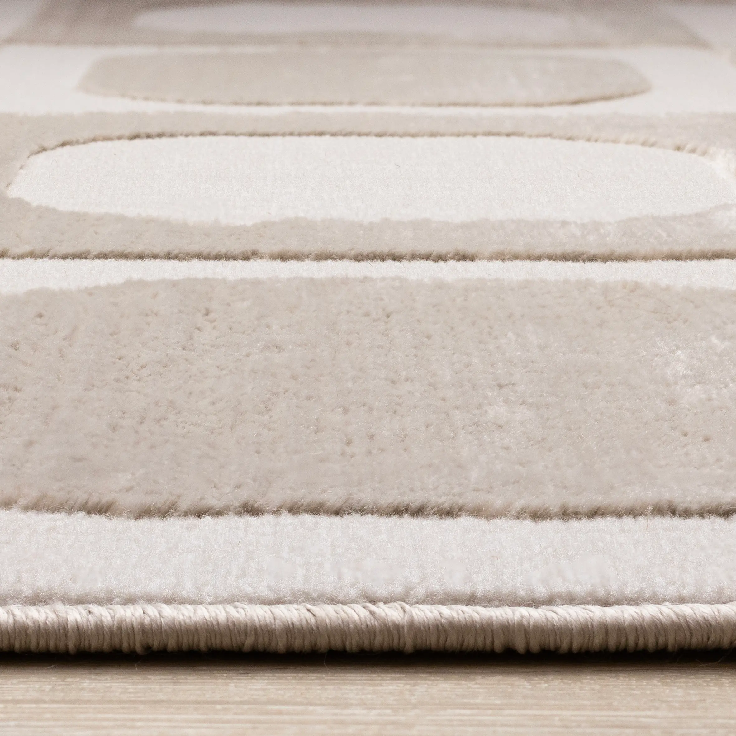 Leo Beige and Cream 5 x 8 Mid Century Modern Area Rug-6