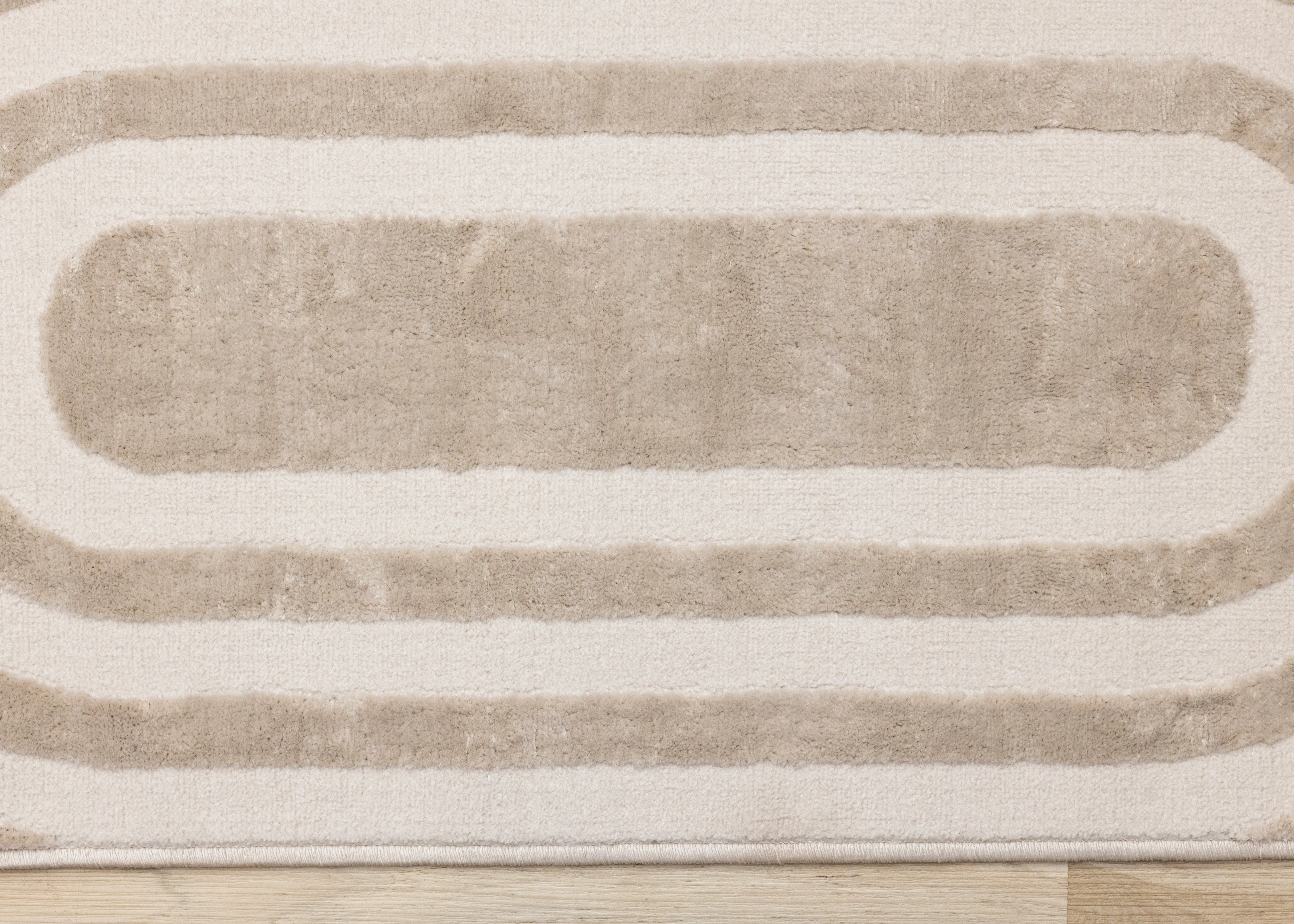 Leo Beige and Cream Arches 8 x 11 Area Rug-5