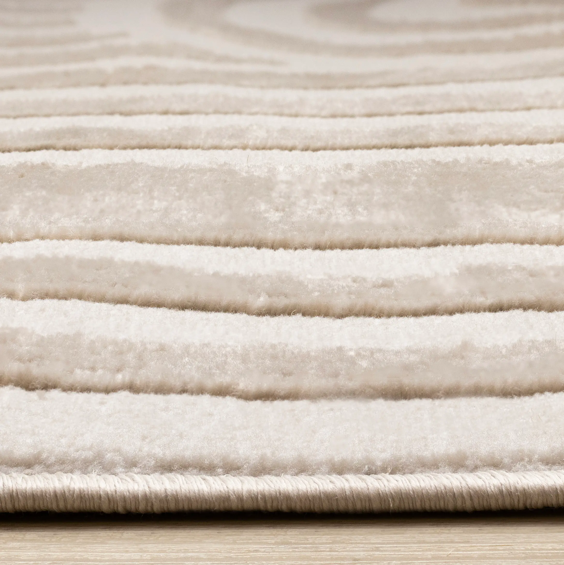 Leo Beige and Cream Arches 8 x 11 Area Rug-6