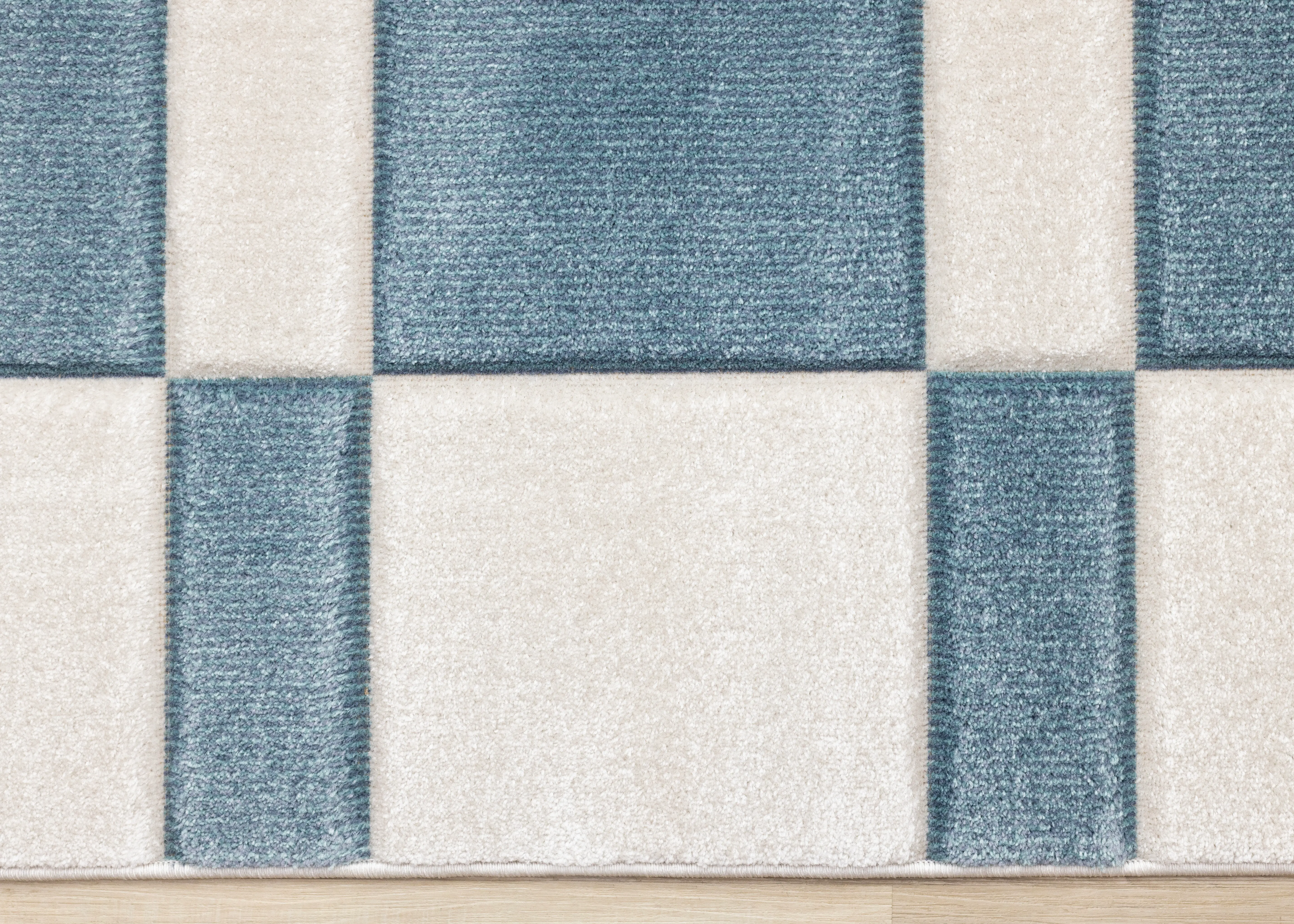 Folio Blue and White Geometric 5 x 8 Area Rug-5