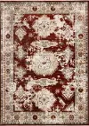 Serene Red and Cream 5 x 8 Area Rug