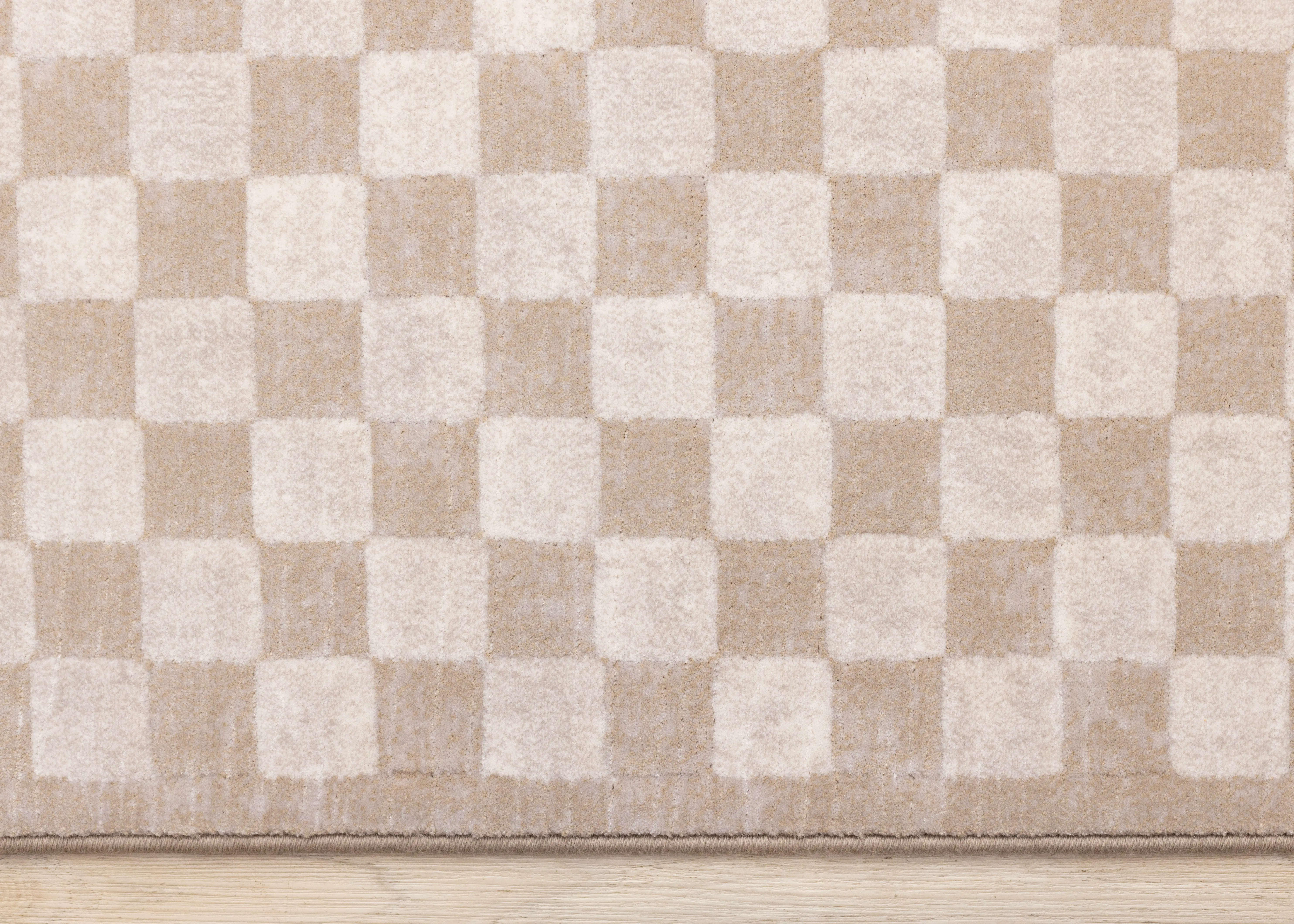 Himalaya Taupe Checkered 5 x 8 Area Rug-5